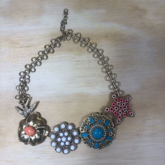 Stella & Dot Birds Of Paradise Necklace Retired - Picture 1 of 8